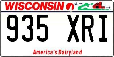 WI license plate 935XRI