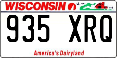 WI license plate 935XRQ