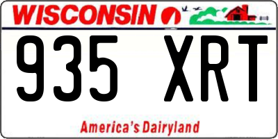 WI license plate 935XRT