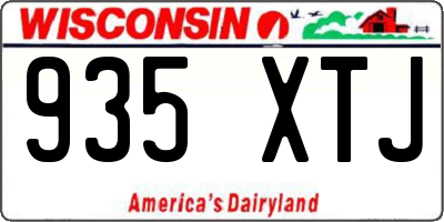 WI license plate 935XTJ