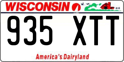 WI license plate 935XTT