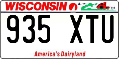 WI license plate 935XTU