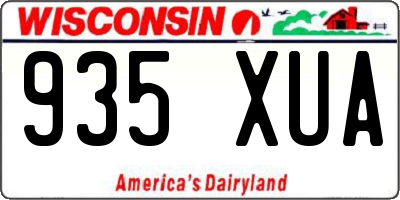 WI license plate 935XUA