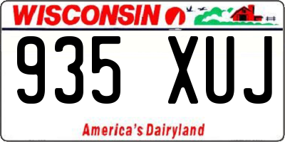 WI license plate 935XUJ