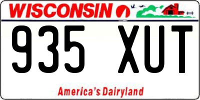 WI license plate 935XUT