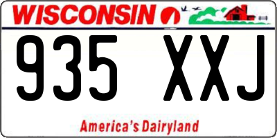 WI license plate 935XXJ
