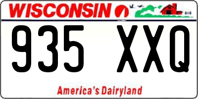 WI license plate 935XXQ