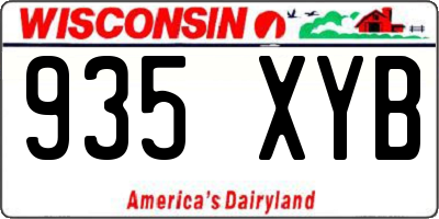 WI license plate 935XYB