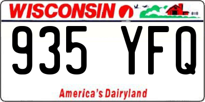 WI license plate 935YFQ
