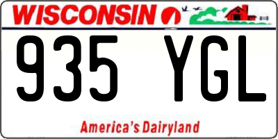 WI license plate 935YGL