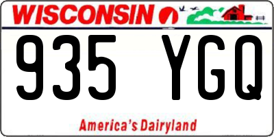 WI license plate 935YGQ