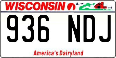 WI license plate 936NDJ
