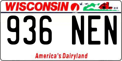 WI license plate 936NEN