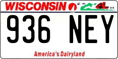 WI license plate 936NEY