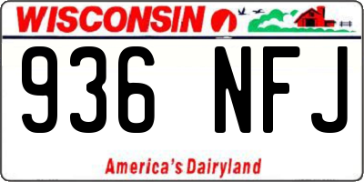 WI license plate 936NFJ