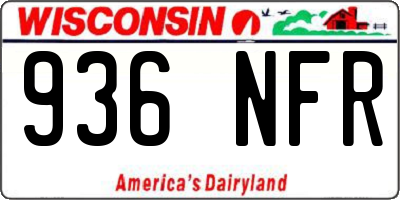 WI license plate 936NFR