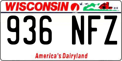 WI license plate 936NFZ