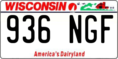 WI license plate 936NGF