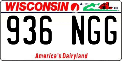 WI license plate 936NGG