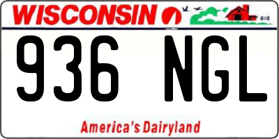 WI license plate 936NGL