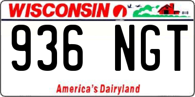 WI license plate 936NGT