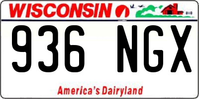 WI license plate 936NGX