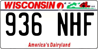 WI license plate 936NHF