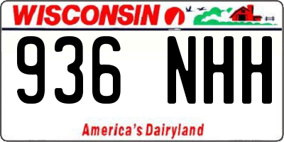 WI license plate 936NHH