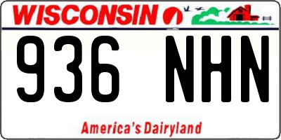 WI license plate 936NHN