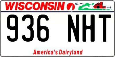 WI license plate 936NHT