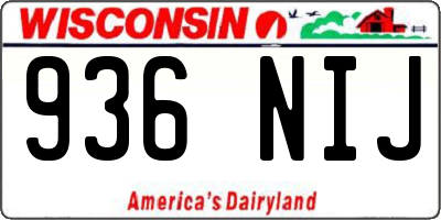 WI license plate 936NIJ