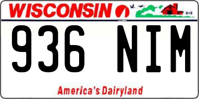 WI license plate 936NIM