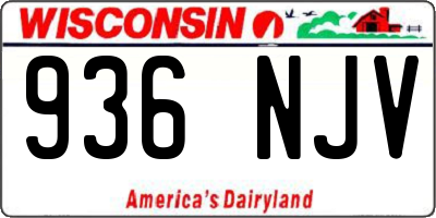 WI license plate 936NJV