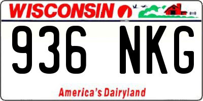 WI license plate 936NKG