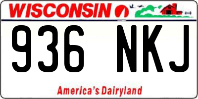 WI license plate 936NKJ