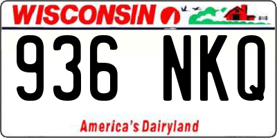 WI license plate 936NKQ