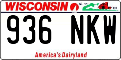 WI license plate 936NKW