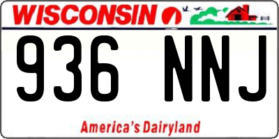 WI license plate 936NNJ