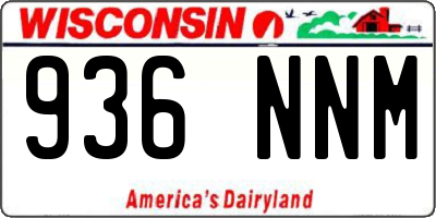WI license plate 936NNM