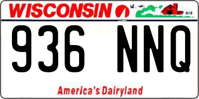 WI license plate 936NNQ