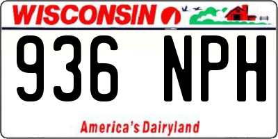 WI license plate 936NPH