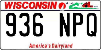 WI license plate 936NPQ