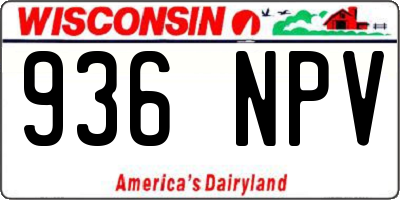 WI license plate 936NPV