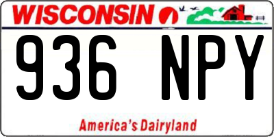 WI license plate 936NPY