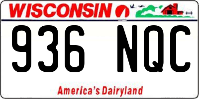 WI license plate 936NQC