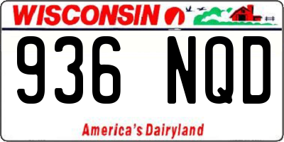 WI license plate 936NQD