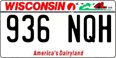 WI license plate 936NQH