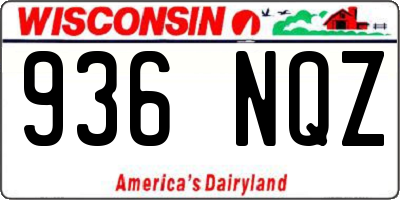 WI license plate 936NQZ