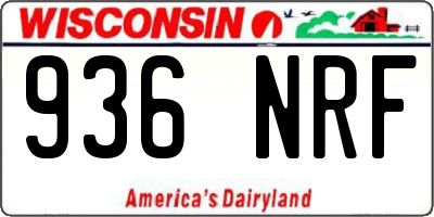 WI license plate 936NRF