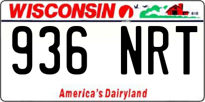 WI license plate 936NRT